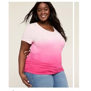 Women's Pink Ombre Short-Sleeve Tee